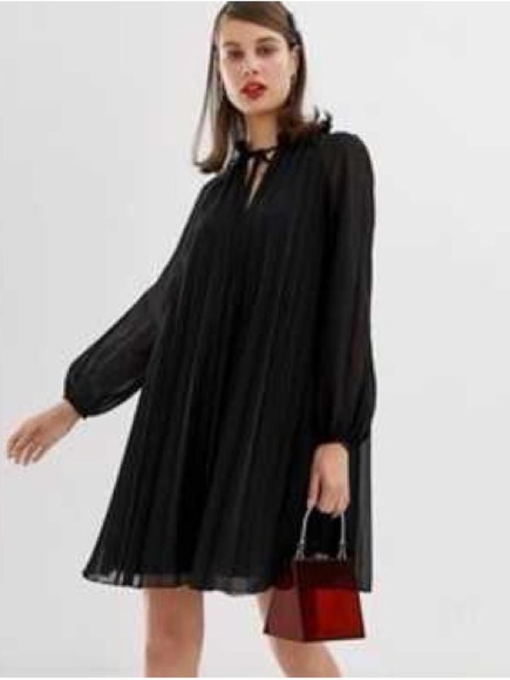 ASOS Black Dress with Sheer Sleeves